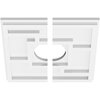 Ekena Millwork Knox Architectural Grade PVC Contemporary Ceiling Medallion, Two Piece, 10"OD x 3"ID x 3 1/2"C x 1"P CMP10KX2-03000